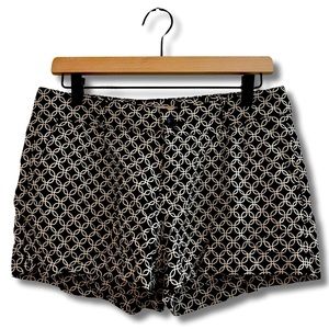 Banana Republic Geometric Black Tan Shorts Size 4